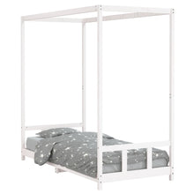 Kinderbedframe 90X200 Cm Massief Grenenhout Wit