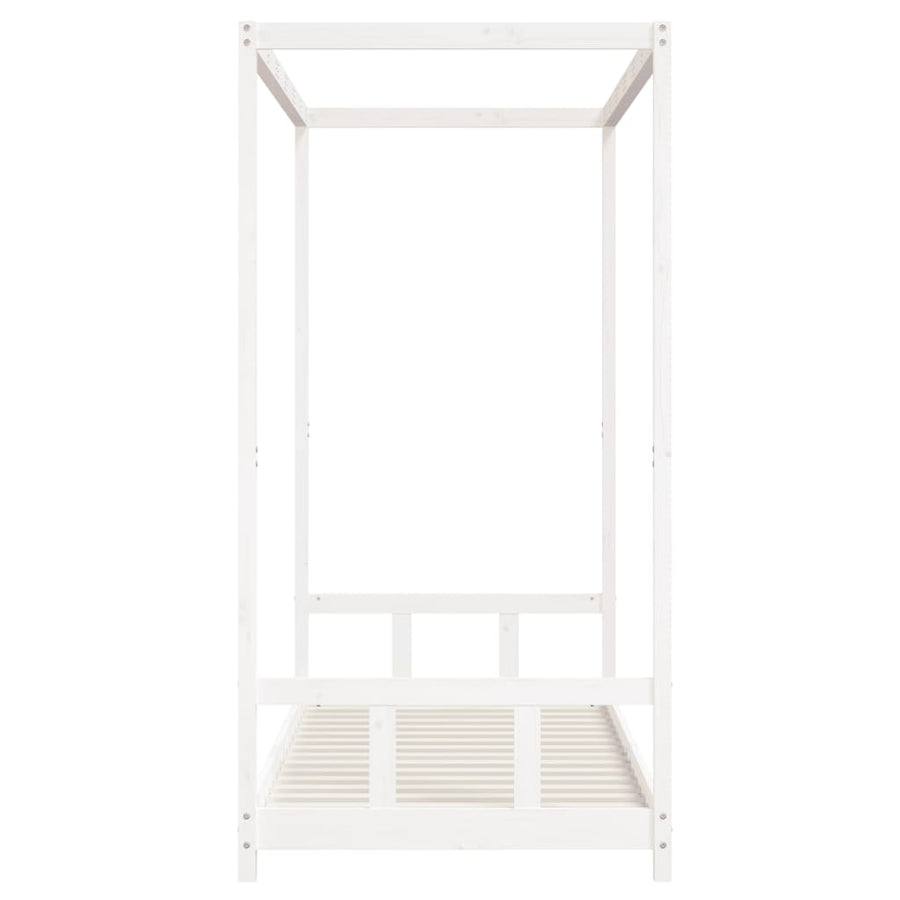 Kinderbedframe 90X200 Cm Massief Grenenhout Wit