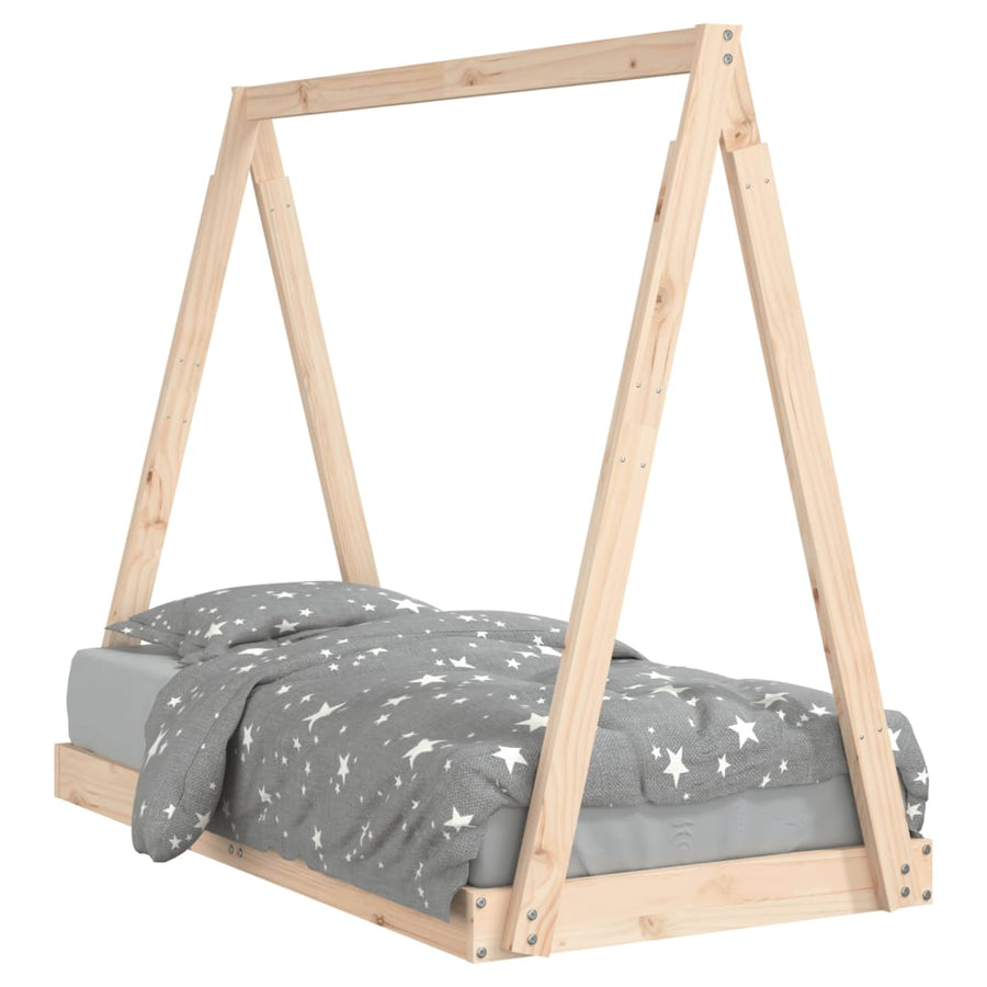 Kinderbedframe 70X140 Cm Massief Grenenhout