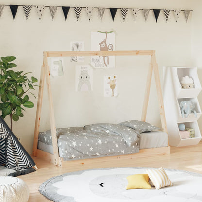 Kinderbedframe 70X140 Cm Massief Grenenhout