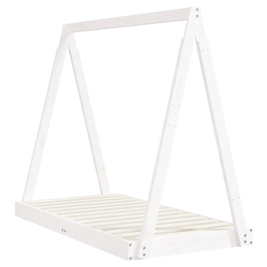 Kinderbedframe 70X140 Cm Massief Grenenhout Wit