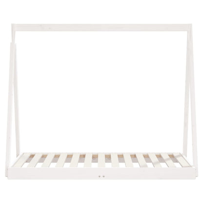 Kinderbedframe 70X140 Cm Massief Grenenhout Wit