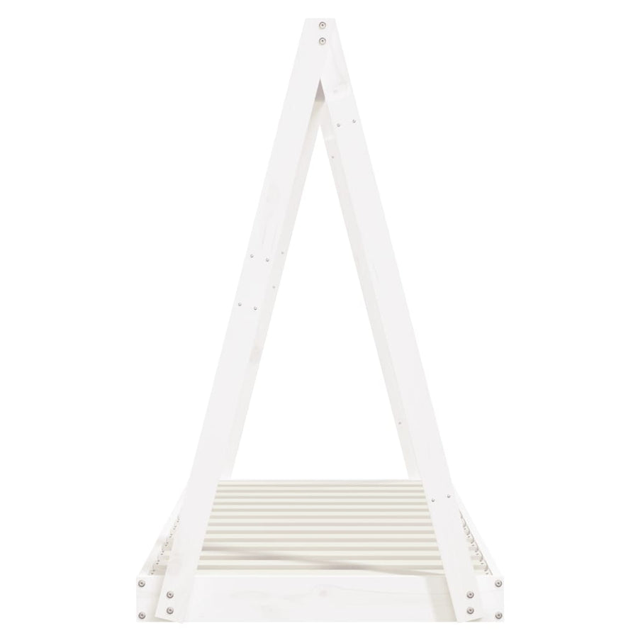 Kinderbedframe 70X140 Cm Massief Grenenhout Wit