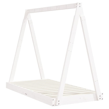Kinderbedframe 70X140 Cm Massief Grenenhout Wit