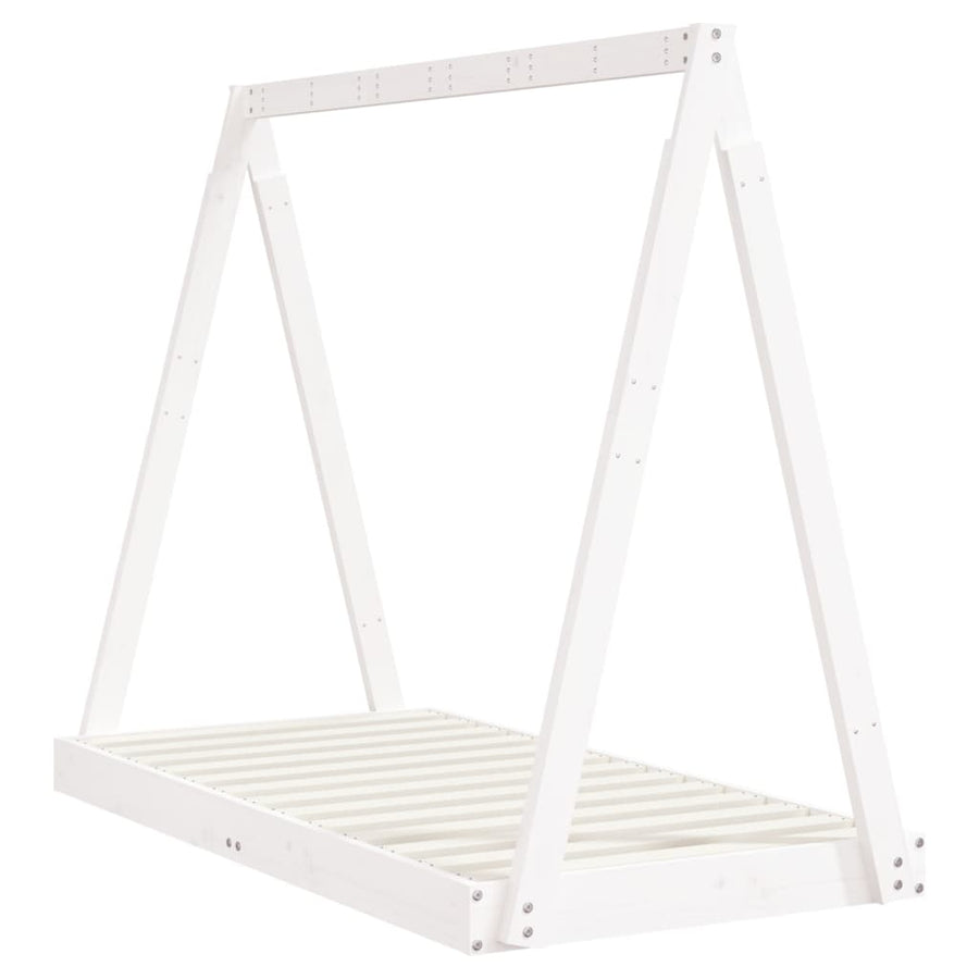 Kinderbedframe 70X140 Cm Massief Grenenhout Wit