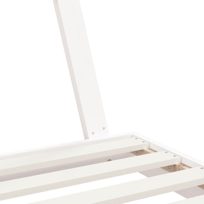 Kinderbedframe 70X140 Cm Massief Grenenhout Wit