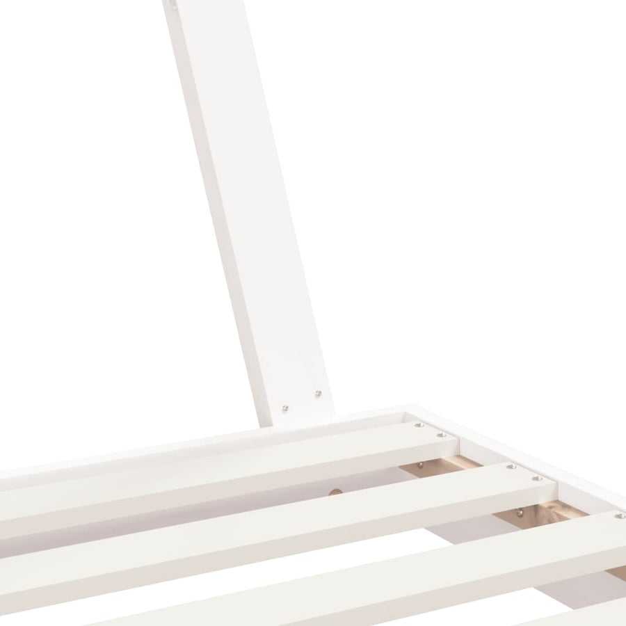 Kinderbedframe 70X140 Cm Massief Grenenhout Wit