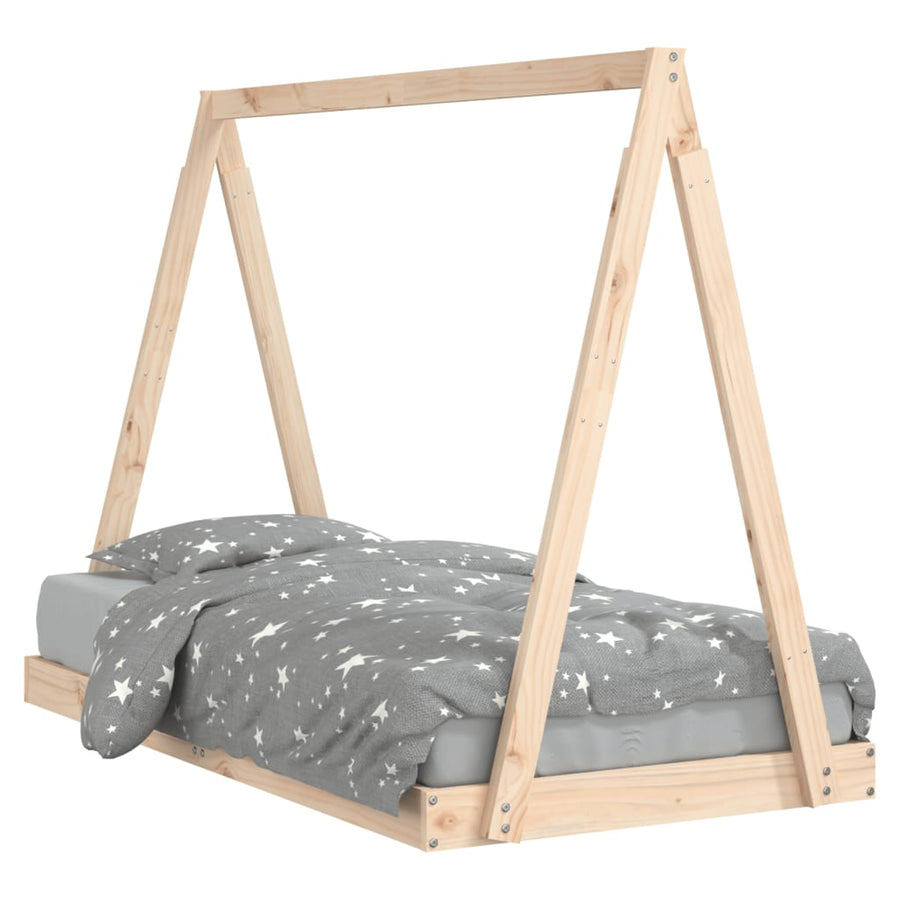 Kinderbedframe 80X160 Cm Massief Grenenhout