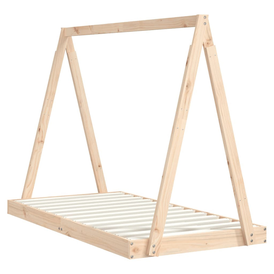 Kinderbedframe 80X160 Cm Massief Grenenhout