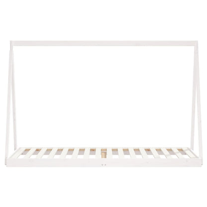 Kinderbedframe 80X200 Cm Massief Grenenhout Wit