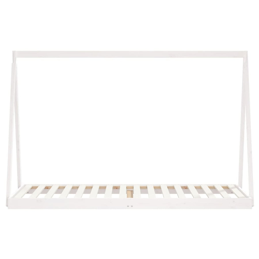 Kinderbedframe 80X200 Cm Massief Grenenhout Wit
