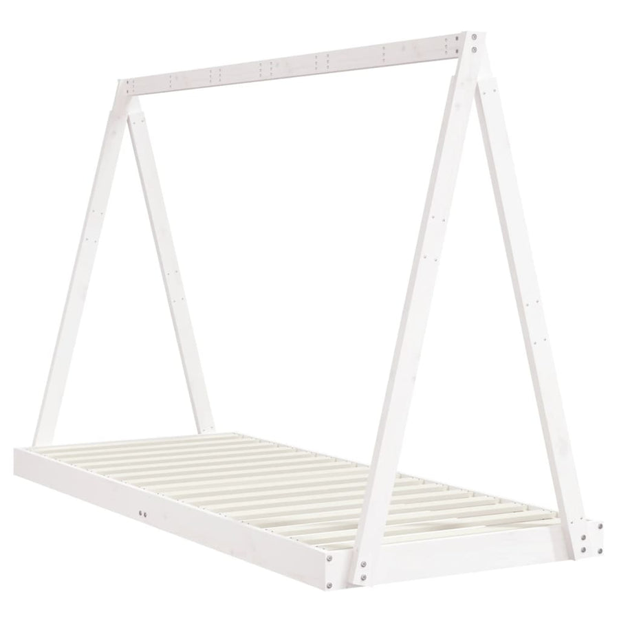 Kinderbedframe 80X200 Cm Massief Grenenhout Wit