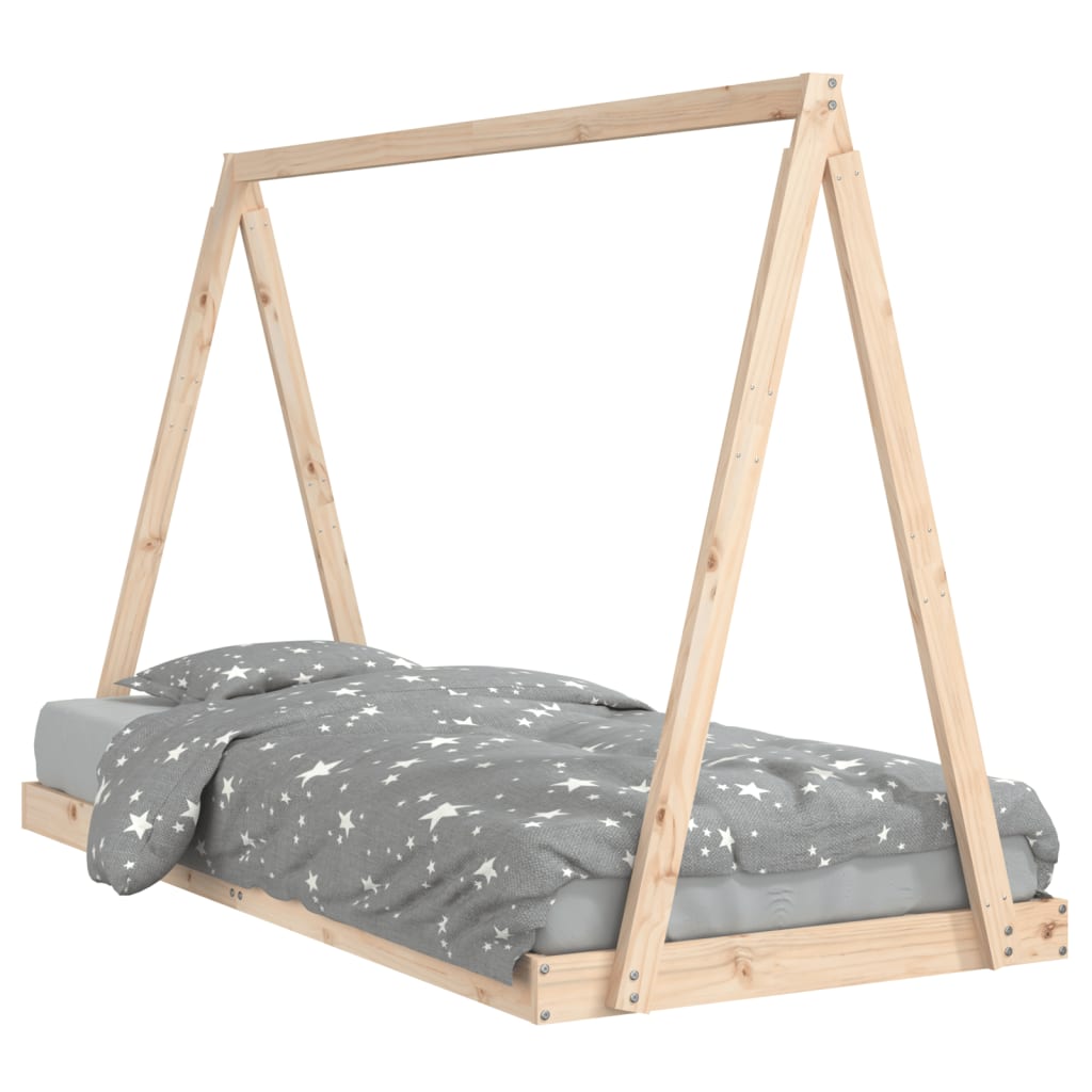 Kinderbedframe 90X200 Cm Massief Grenenhout