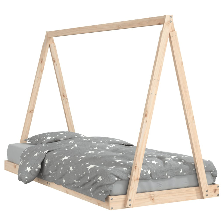 Kinderbedframe 90X200 Cm Massief Grenenhout