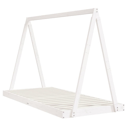 Kinderbedframe 90X200 Cm Massief Grenenhout Wit