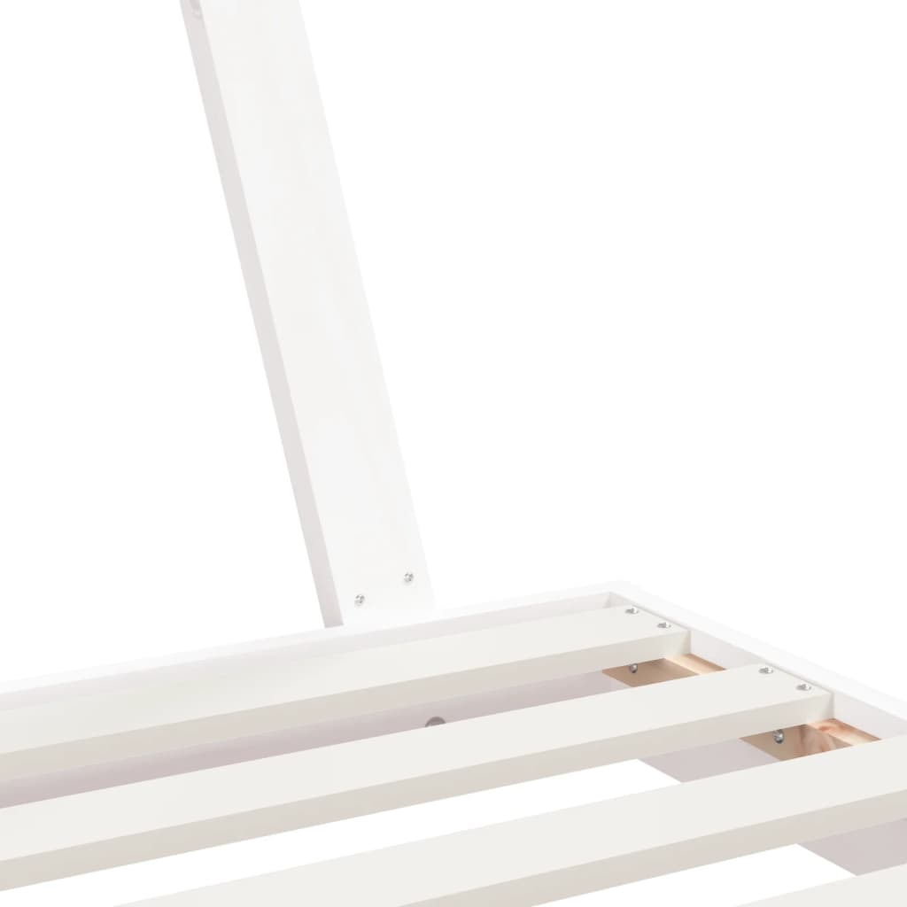 Kinderbedframe 90X200 Cm Massief Grenenhout Wit