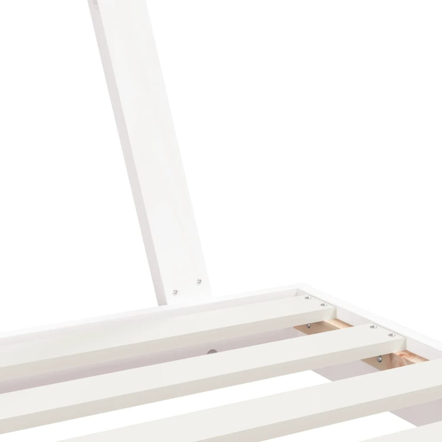 Kinderbedframe 90X200 Cm Massief Grenenhout Wit