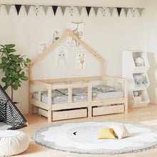 Kinderbedframe Met Lades Massief Grenenhout 70 x 140 cm Naturel