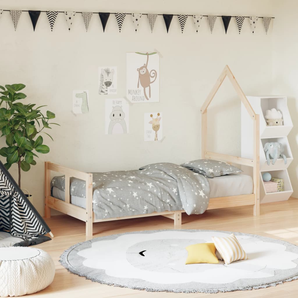 Kinderbedframe 80X160 Cm Massief Grenenhout