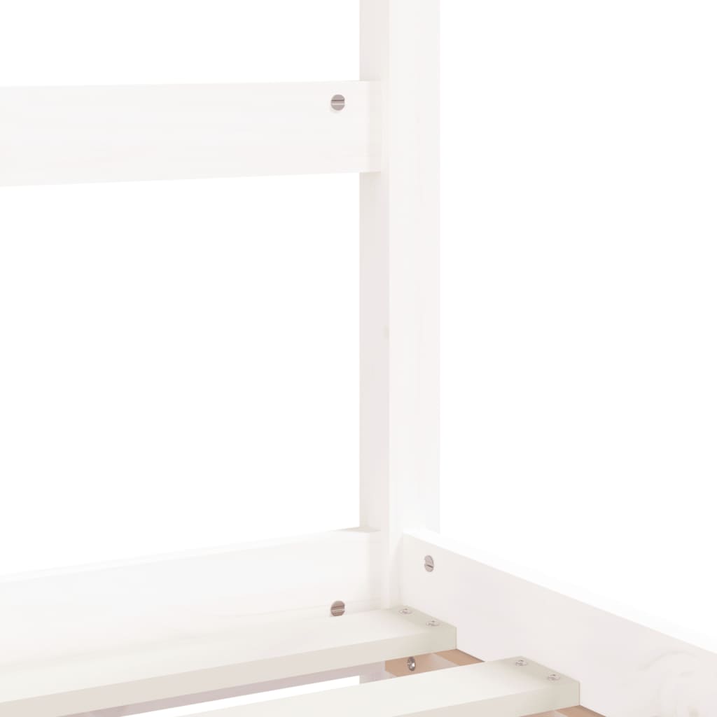 Kinderbedframe 90X190 Cm Massief Grenenhout Wit