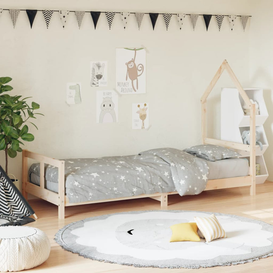 Kinderbedframe 80X200 Cm Massief Grenenhout