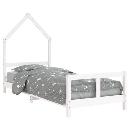Kinderbedframe 80X200 Cm Massief Grenenhout Wit