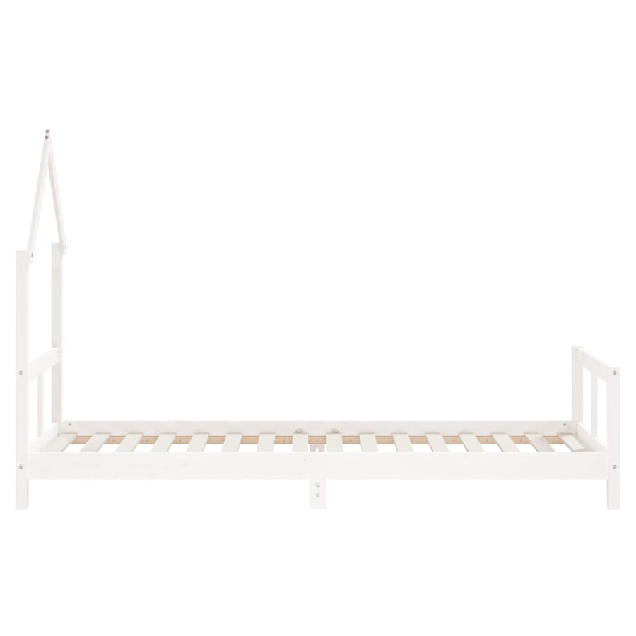 Kinderbedframe 80X200 Cm Massief Grenenhout Wit