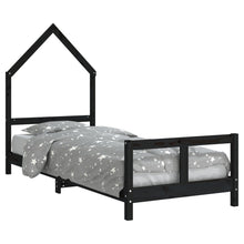 Kinderbedframe 80X200 Cm Massief Grenenhout Zwart