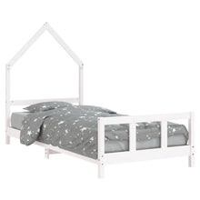 Kinderbedframe 90X200 Cm Massief Grenenhout Wit