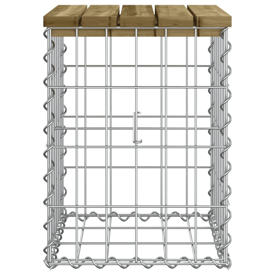 Tuinbank Schanskorfontwerp Geïmpregneerd Grenenhout 33 x 31 x 42 cm Donkerbruin