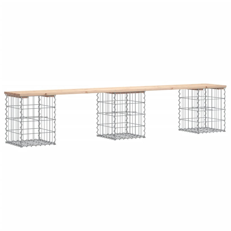 Tuinbank Schanskorfontwerp Massief Grenenhout 203 x 31 x 42 cm Natuurlijk grenenhout