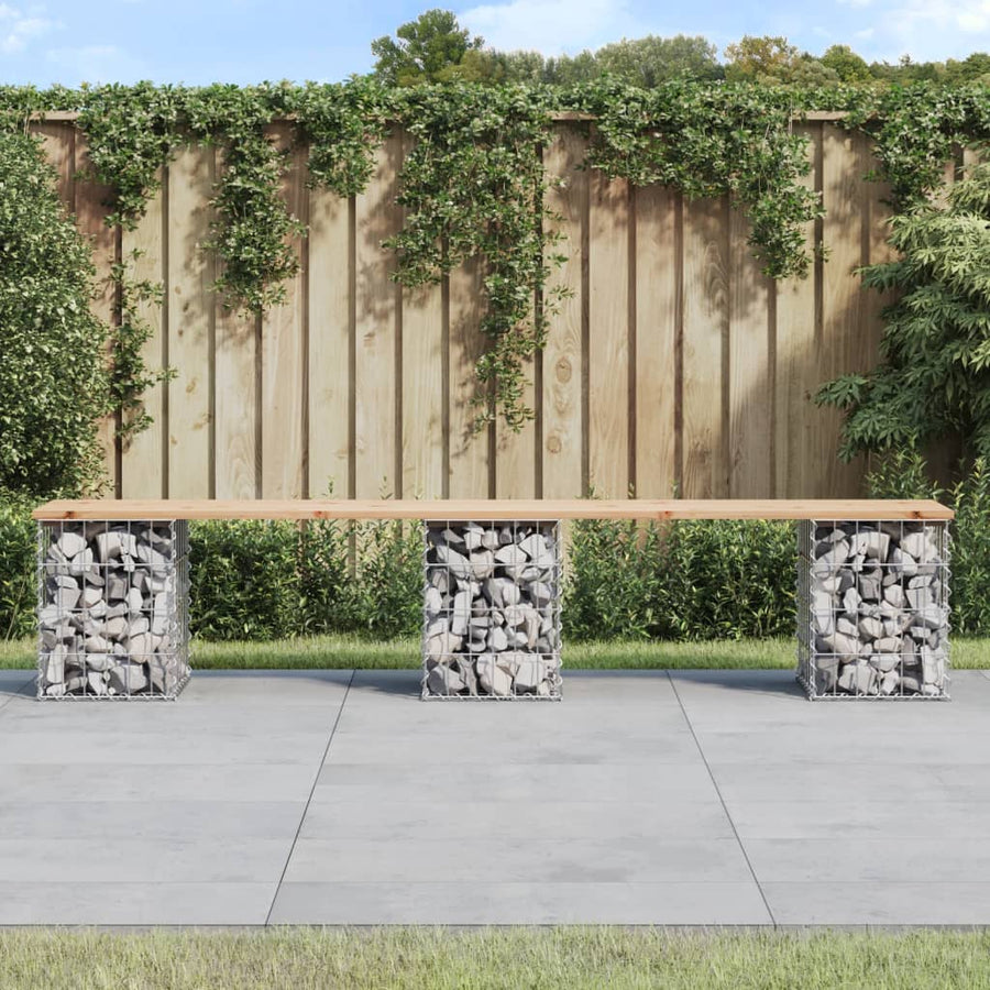 Tuinbank Schanskorfontwerp Massief Grenenhout 203 x 31 x 42 cm Natuurlijk grenenhout