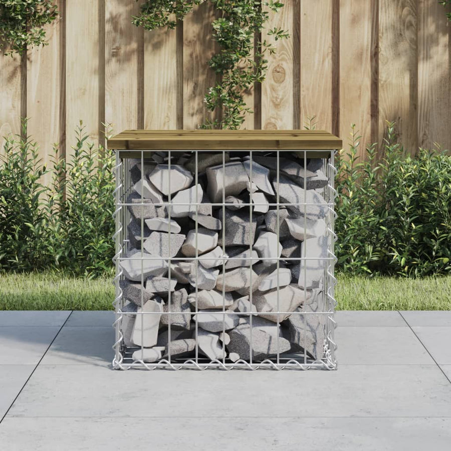 Tuinbank Schanskorfontwerp Geïmpregneerd Grenenhout 43 x 44 x 42 cm Donkerbruin