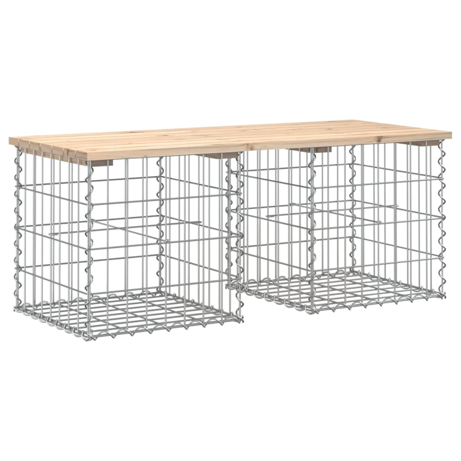 Tuinbank Schanskorfontwerp 103X44X42 Cm Massief Grenenhout Donkerbruin