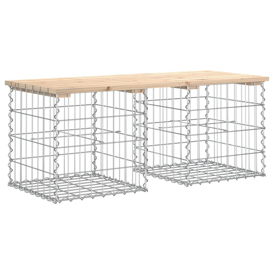 Tuinbank Schanskorfontwerp 103X44X42 Cm Massief Grenenhout Donkerbruin