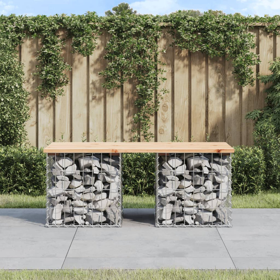 Tuinbank Schanskorfontwerp 103X44X42 Cm Massief Grenenhout Donkerbruin