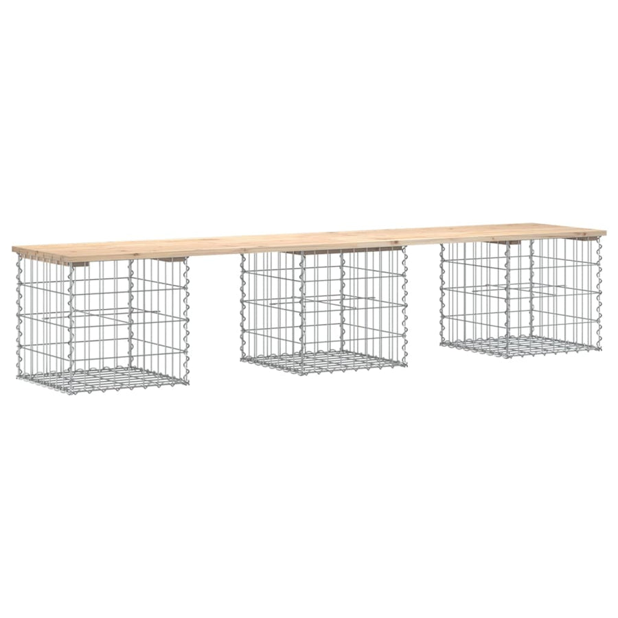 Tuinbank Schanskorfontwerp Massief Grenenhout 203 x 44 x 42 cm Natuurlijk grenenhout