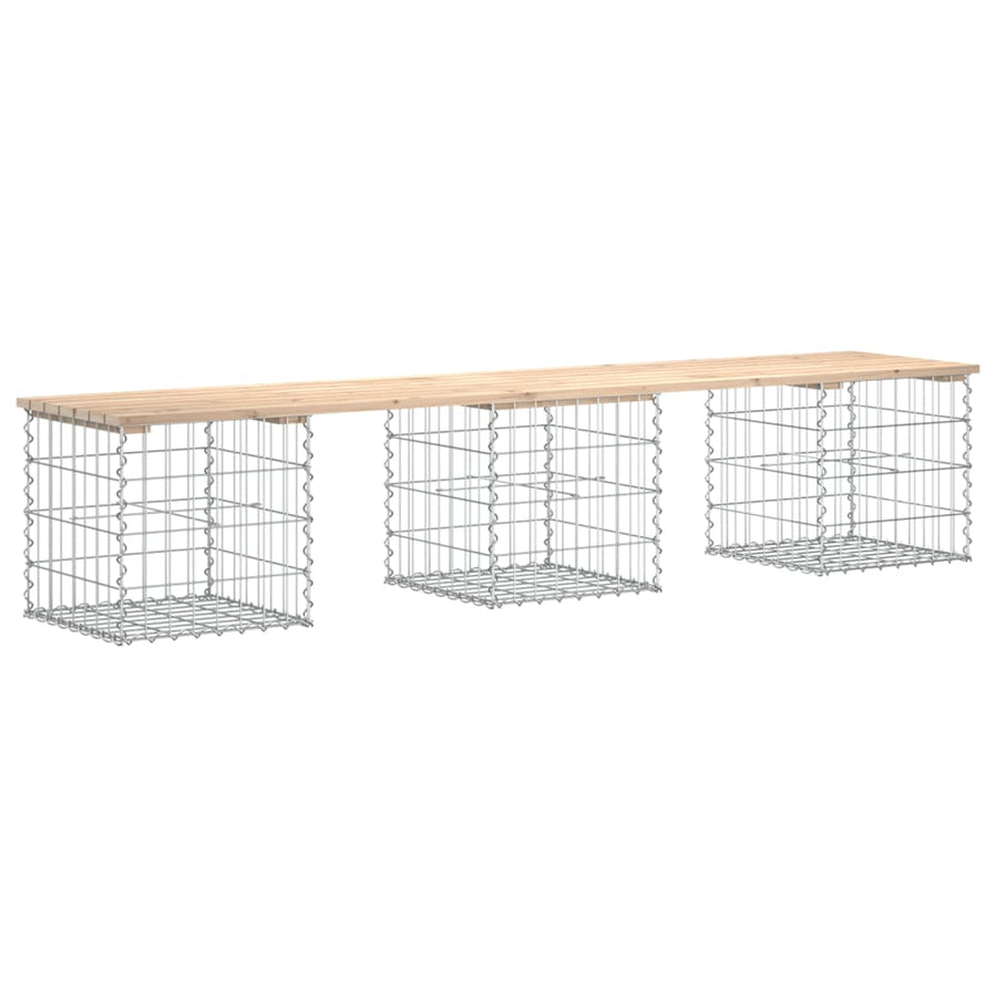 Tuinbank Schanskorfontwerp Massief Grenenhout 203 x 44 x 42 cm Natuurlijk grenenhout