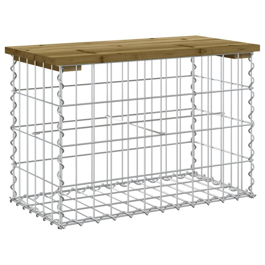 Tuinbank Schanskorfontwerp Geïmpregneerd Hout 63 x 31,5 x 42 cm Donkerbruin