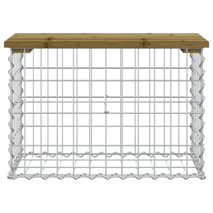 Tuinbank Schanskorfontwerp Geïmpregneerd Hout 63 x 31,5 x 42 cm Donkerbruin