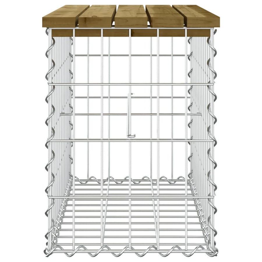 Tuinbank Schanskorfontwerp Geïmpregneerd Hout 63 x 31,5 x 42 cm Donkerbruin