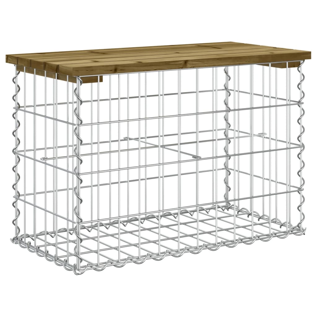 Tuinbank Schanskorfontwerp Geïmpregneerd Hout 63 x 31,5 x 42 cm Donkerbruin