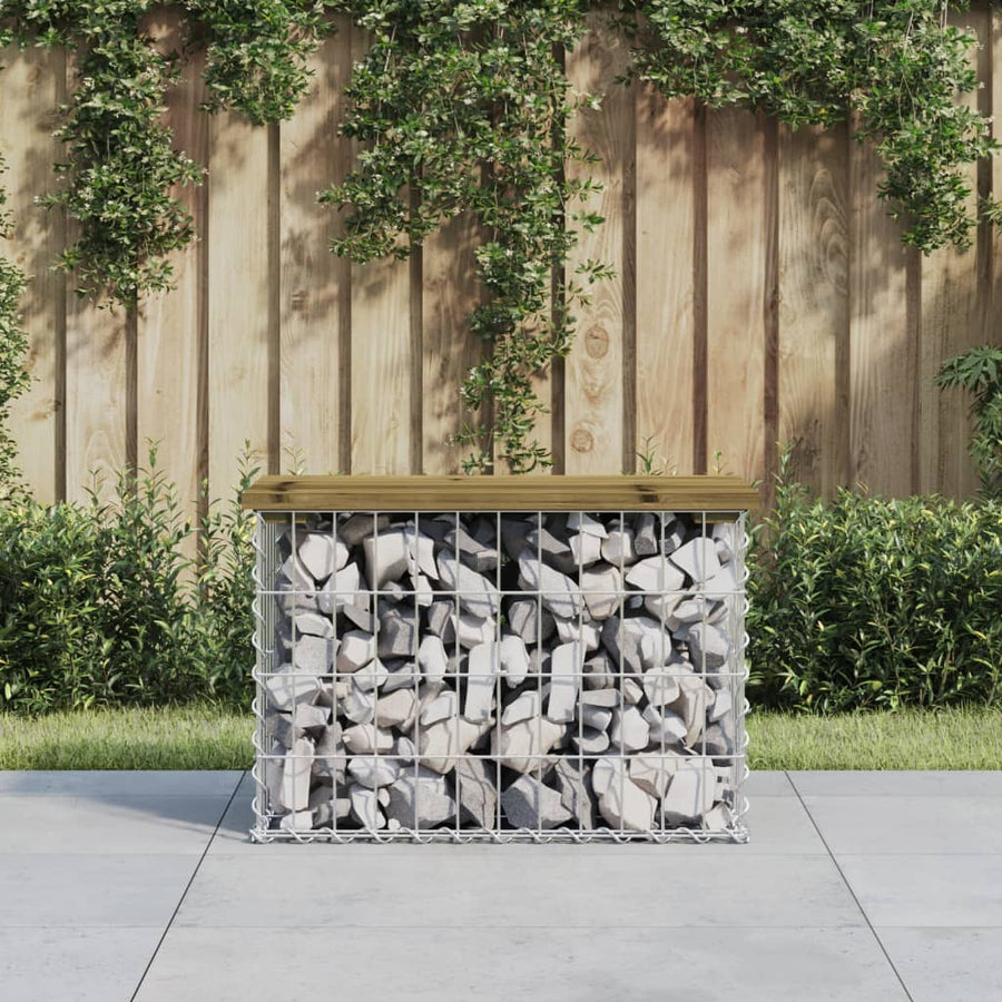 Tuinbank Schanskorfontwerp Geïmpregneerd Hout 63 x 31,5 x 42 cm Donkerbruin