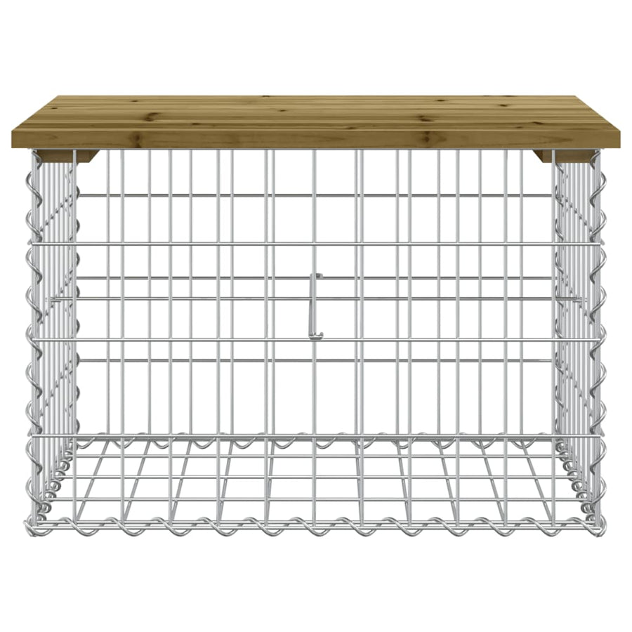 Tuinbank Schanskorfontwerp Geïmpregneerd Grenenhout 63 x 44 x 42 cm Donkerbruin