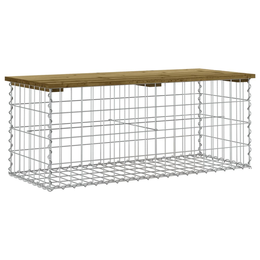 Tuinbank Schanskorfontwerp Geïmpregneerd Hout 103 x 44 x 42 cm Donkerbruin