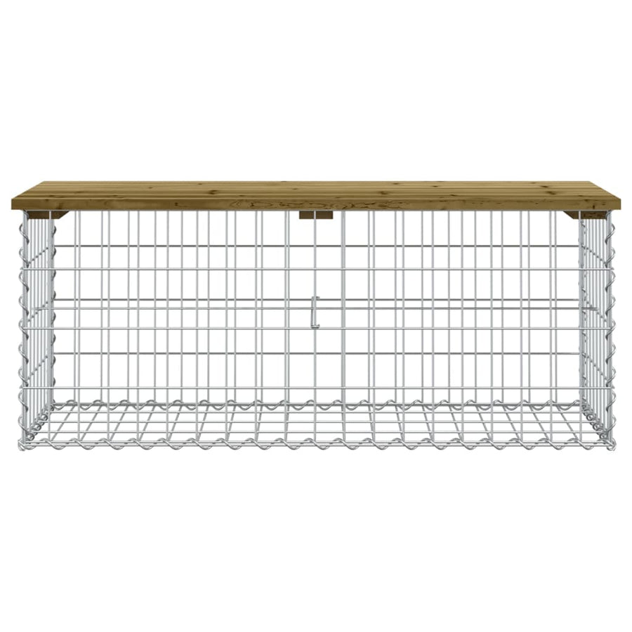 Tuinbank Schanskorfontwerp Geïmpregneerd Hout 103 x 44 x 42 cm Donkerbruin