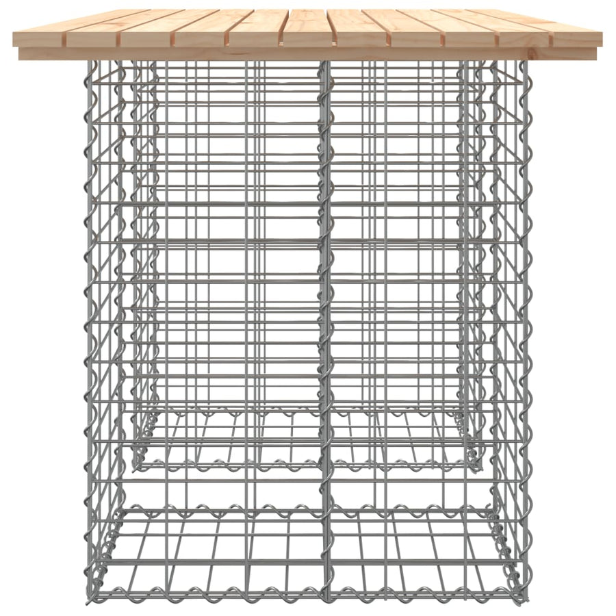 Tuinbank schanskorfontwerp massief grenenhout 100 x 70 x 72 cm Natuurlijk grenenhout