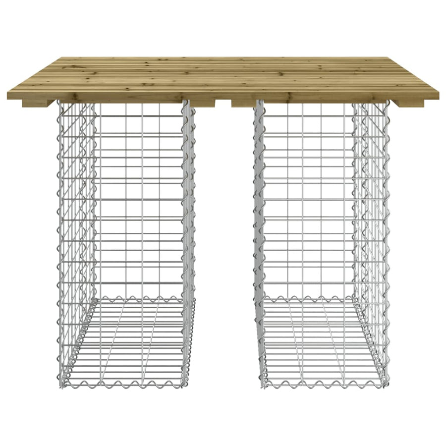 Tuinbank schanskorfontwerp geïmpregneerd hout 100 x 102 x 72 cm Donkerbruin
