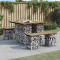Tuintafel schanskorfontwerp 100x102x72 cm geïmpregneerd hout