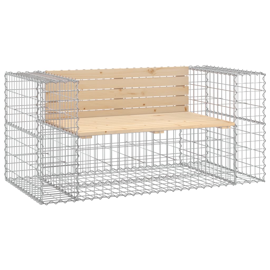 Tuinbank Schanskorfontwerp 143X71X65,5 Cm Massief Grenenhout Natuurlijk Grenenhout 143 x 71 x 65.5 cm